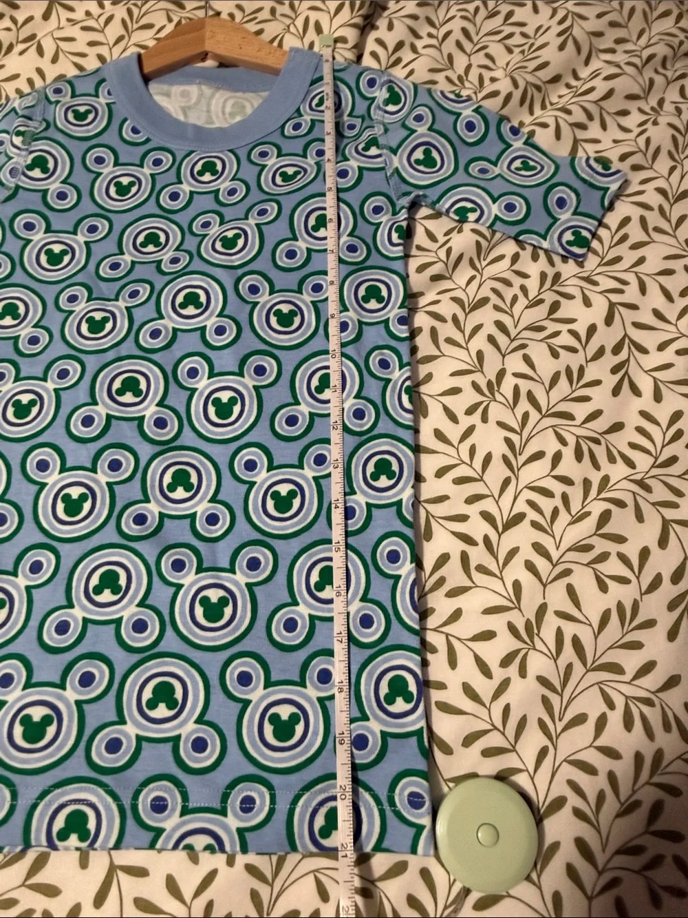 Hanna Andersson Blue Short Sleeve Mickey Mouse Pajama Set